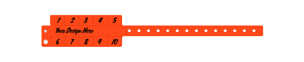 Custom 10 Tab Vinyl Wristbands