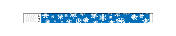 3/4" Snowflakes Wristbands