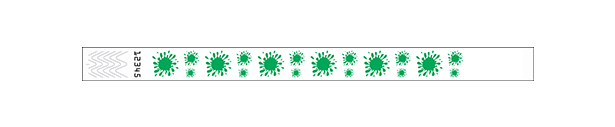 3/4" Paint Splat Wristbands