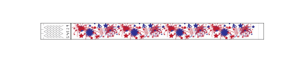 3/4" Fireworks 2 color Wristbands 2017