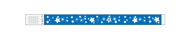 3/4" Stars Reverse Wristbands 2017