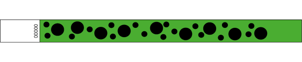 3/4" Dots Wristbands (Black Imprint)