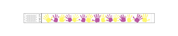 3/4" Handprint 2 color Wristbands