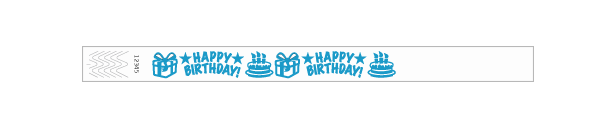 3/4" Happy Birthday Wristbands