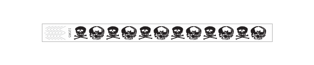 3/4" Skulls Wristbands