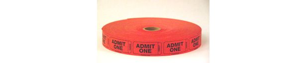 Admit One Roll Tickets