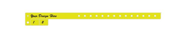 Custom 2 Tab Vinyl Wristbands