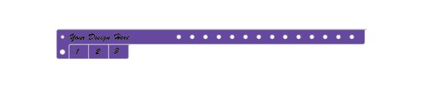 Custom 3 Tab Vinyl Wristbands
