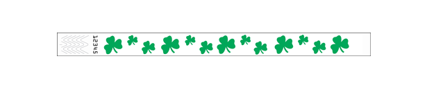 3/4" Shamrocks Wristbands