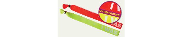 UV Glow Woven (Embroidered) Wristbands