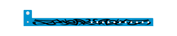 L Shape Tribal Vinyl Wristbands